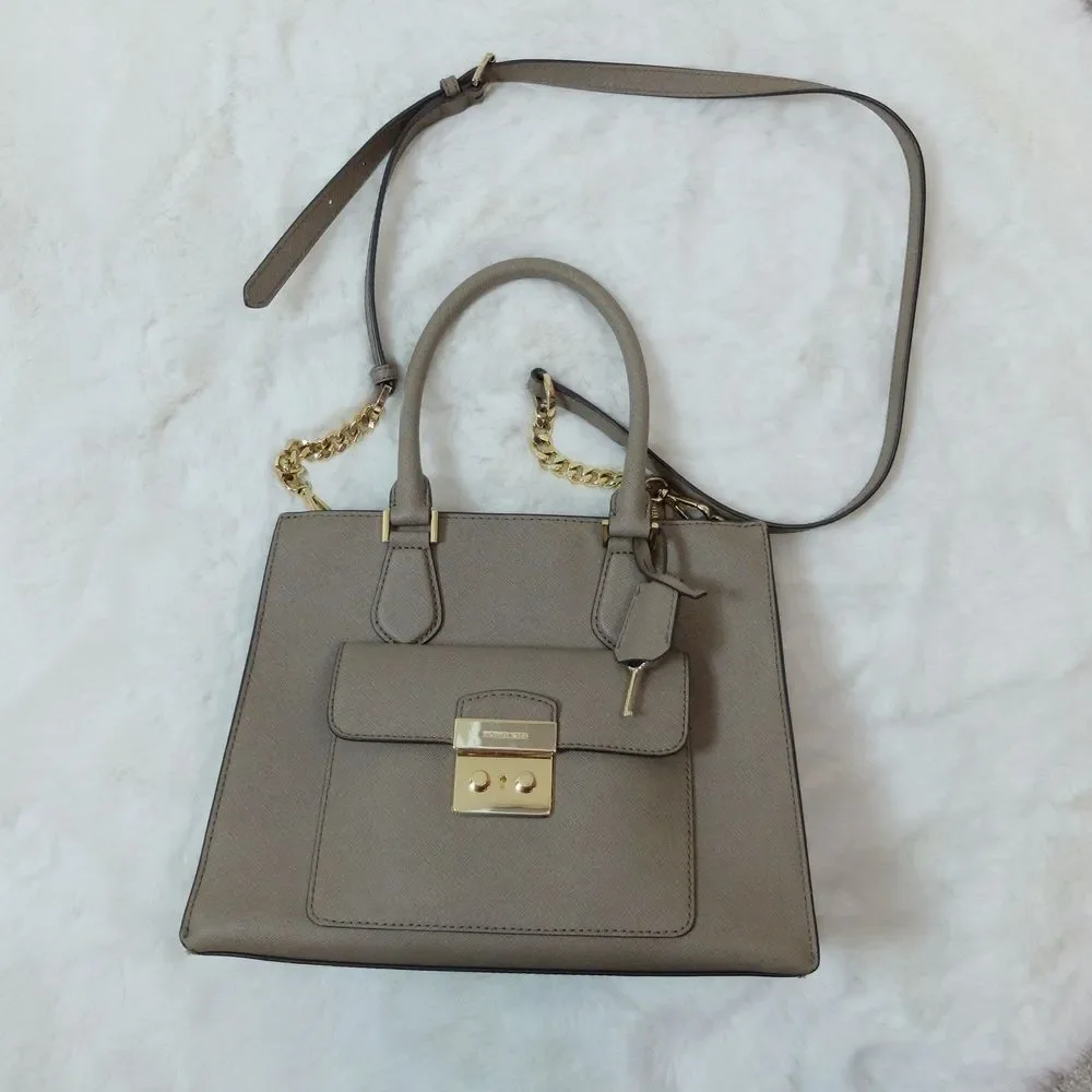 Michael Kors Dark Dune Bridgette Medium Saffiano Tote